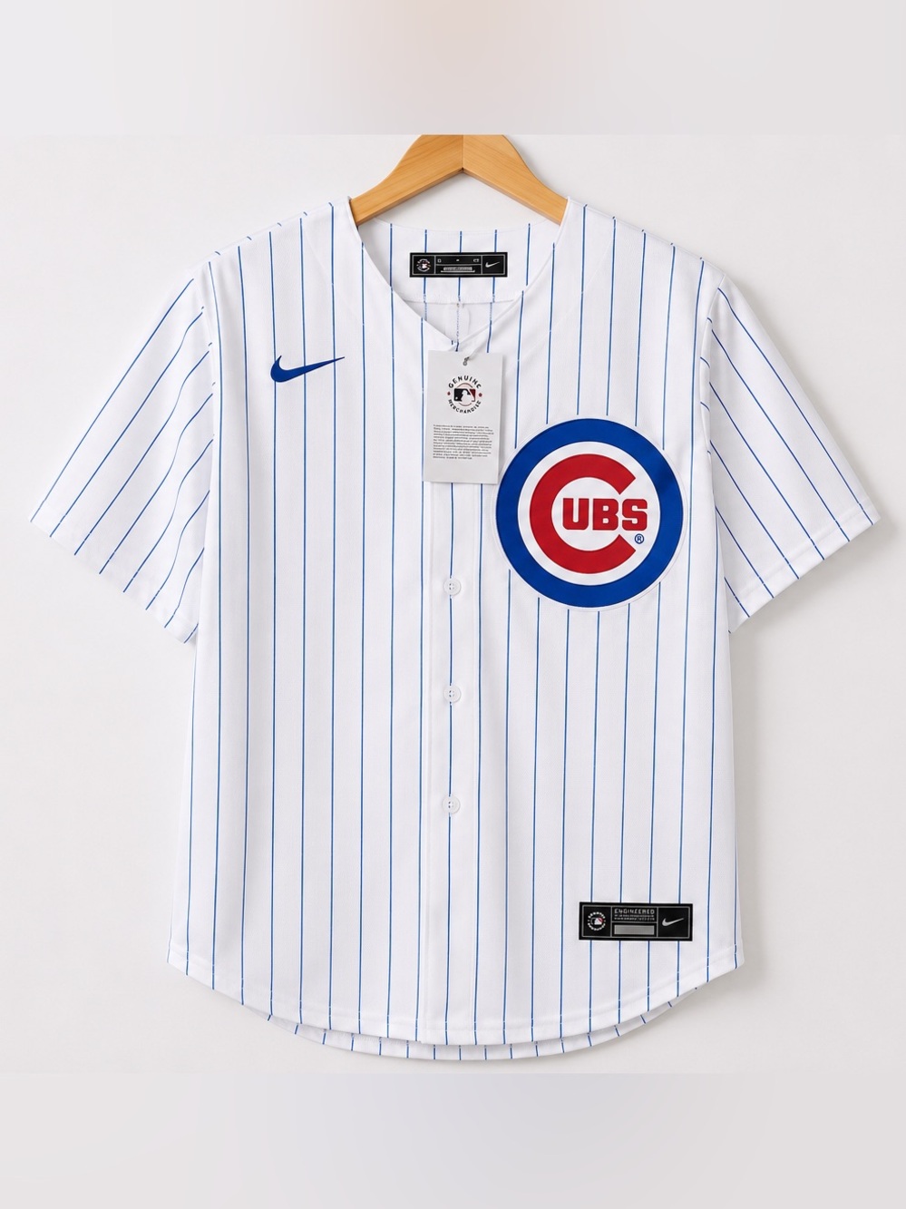 Chicago Cubs Nike Replica Jersey – Dansby Swanson #7 White Pinstripe